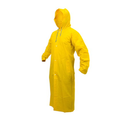 Impermeable tipo gabardina con capucha